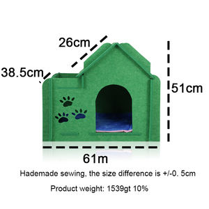Nid pour animaux de compagnie pliable de grande taille à bas prix, maison pour chat et chien, amovible et lavable, en matériau RPET - Product Image 4