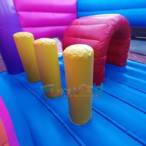 Château gonflable commercial extérieur pour enfants avec toboggan et structure de jeu, thème conte de fées - Product Image 6