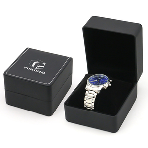 Bán buôn giá rẻ PU Da + nhựa hình chữ nhật xem bao bì hộp nhung lót Trọng lượng nhẹ Chất lượng hộp đồng hồ PU da - Product Image 2