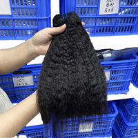 Lot de Cheveux Humains Brésiliens Vierges Grade 12A, Type Mink, Raides Yaik, Vente en Gros, 8-40 Pouces, Cheveux Bruts Brésiliens Raides Kinky