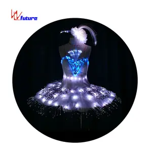 Ba lê LED ánh sáng thiên nga hồ Ballerina Pancake tutu cô gái phụ nữ trưởng thành múa ba lê trẻ em trang phục khiêu vũ 1 mảnh màu trắng cho phụ nữ