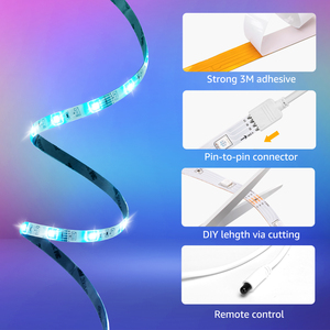 Aigostar แถบไฟ LED อัจฉริยะ10ม. ซิงค์เพลงทำงานร่วมกับ Alexa และ Google Home 5M 2ชุด (อะแดปเตอร์2ตัว) - Product Image 5