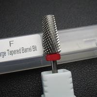 Fraise à ongles professionnelle haut de gamme en carbure conique à dents croisées pour le polissage de la poudre de trempage et le retrait du gel