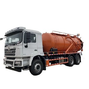 Camion d'aspiration des eaux usées Shacman 6x4, 18-25m3, camion de nettoyage des égouts à haut débit, norme d'émission Euro 3 - Product Image 4