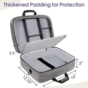 Audio Mixer Case <b>DJ</b> Mixer Bag with 10mm <b>Padding</b> Large-Capacity Recording Equipment Bag Soft with Adjustable Storage - Product Image 2