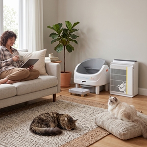 <span class=keywords><strong>Purificateur</strong></span> <span class=keywords><strong>d</strong></span>'<span class=keywords><strong>air</strong></span> pour animaux de compagnie avec filtre à charbon actif, <span class=keywords><strong>purificateur</strong></span> <span class=keywords><strong>d</strong></span>'<span class=keywords><strong>air</strong></span> intelligent pour éliminer les odeurs de litière pour chat - Product Image 4