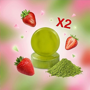 Jabón para el Acné Yoko Gold Matcha y Fresa 60g. Elaborado con Triple Ingrediente para Limpiar, Hidratar y Refrescar el Rostro - Product Image 4