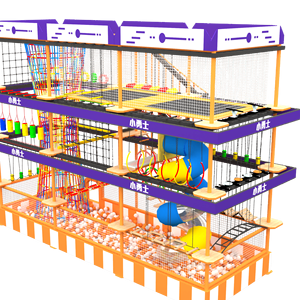 Parc d'aventure intérieur Aoleao Little Warrior, solution d'escalade et de glisse multi-niveaux personnalisable pour les lieux certifiés - Product Image 1