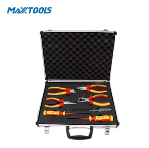 Chuyên Nghiệp 1000V VDE Cách Điện 7Pcs Đa Tay Công Cụ Thiết Lập Cho Thợ Điện OEM Tua Vít Kìm An Toàn Trường Hợp Nhôm Hộp - Product Image 1