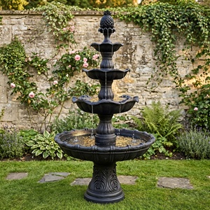 <span class=keywords><strong>Fontaine</strong></span> d'eau de jardin électrique portable à 4 niveaux, autoportante, <span class=keywords><strong>en</strong></span> résine, finition peinte, style antique - Product Image 1
