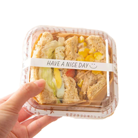 Emballages personnalisés jetables, recyclables, transparents, en plastique PP, pour biscuits, gâteaux, pain, salades, tiramisu, boîtes en plastique pour aliments