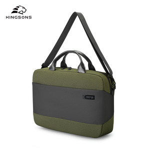 Kingsons Men's Business <b>Briefcase</b> Polyester Laptop Bag With Zipper Closure For Travel And Office Use - Product Image 4