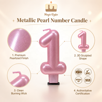 Bougies d'anniversaire en cire de paraffine faites à la main avec logo personnalisé, en forme de ballon, chiffres 0-9, pour gâteaux de fête, avec certification BRC