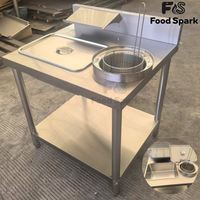 Table de panure pour poulet en acier inoxydable, équipement de restauration