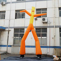 Danseur gonflable géant orange pour la décoration commerciale, la publicité et la promotion d'événements commerciaux