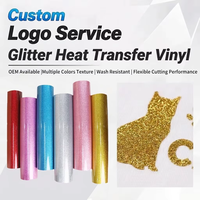 Vinilo Textil Termoadhesivo (HTV) con Purpurina y Logotipo Personalizado para Plotter de Corte, Texto Personalizado para Prendas, Prensa de Calor Renlitong