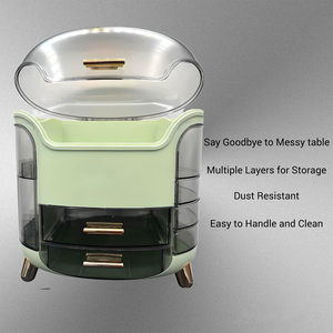 Bathroom Vanity Makeup <b>Clear</b> 10 <b>Drawer</b> Big Cosmetics Storage Box for Women Plastic Make up Skincare Display Case - Product Image 4