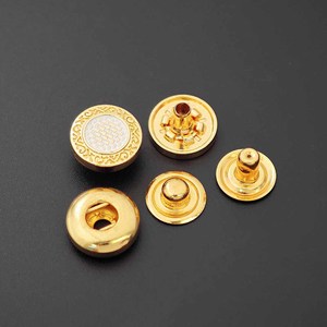 ปุ่มโลโก้แบบกำหนดเอง อุปกรณ์ตกแต่งเสื้อผ้า Zamak กระดุมโลหะแบบกด - Product Image 2