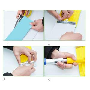 Ponceuse manuelle professionnelle avec porte-papier abrasif, tampon de ponçage manuel en plastique, ponceuse pour cloisons sèches pour le polissage des murs - Product Image 6