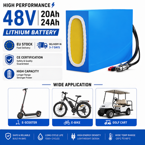 แบตเตอรี่ลิเธียมแบบแท่งปริซึม EU Stock 48V 20Ah 25Ah, เซลล์เกรด A 13s1p 40Ah พร้อม BMS 60A และปลั๊ก XT60 4A - Product Image 1