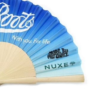 European Style Sustainable Solid Wood Folding Handmade Classic Guangdong <b>Wooden</b> Hand Fans <b>Gift</b> - Product Image 2