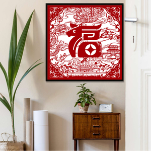 ภาพวาดตกแต่งบ้านแนวธรรมชาติ ภาพพิมพ์ความละเอียดสูง 1:1 ดีไซน์แบบดั้งเดิม ผลงานศิลปะเคลือบเงาดั้งเดิมของอาจารย์หลิว ปิน 'ฟู่' - Product Image 3