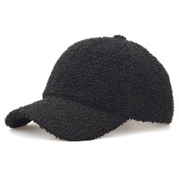Nouvelle casquette de baseball unie pour femme en peau de mouton, hiver, automne, protection contre le froid, chapeau chaud, vente en gros