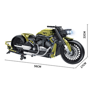 Panlos 672001-10 Night <span class=keywords><strong>Bking</strong></span> Blocs de construction de moto à assembler, jouets et décorations - Product Image 5