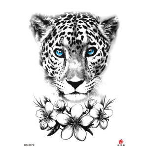 Tatuajes Temporales Realistas de Animales en Papel para Hombres, Mujeres y Adultos - Diseños de <span class=keywords><strong>Lobo</strong></span>, Tigre y Rosa, Adhesivos Blancos Indios Modernos y Sexys - Product Image 4