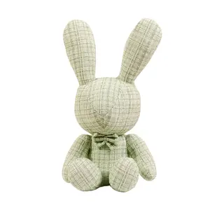 Peluche suave personalizado para niños, juguetes para bebés, conejo de pascua, almohada de punto, mascota