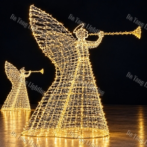 Ange lumineux de Noël pour l'extérieur, idéal pour les centres commerciaux, parcs à thème, places de ville, hôtels et décorations de fêtes commerciales - Product Image 5