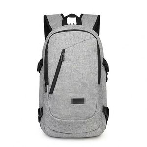 Custom Logo Unisex <b>Black</b> Nylon Oxford Leather Bag Laptop Office <b>Backpack</b> for <b>Men</b> - Product Image 5