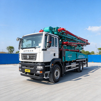 Camion pompe à béton East Wind Chassis 37m, système hydraulique refroidi par air, stabilisateurs avant en X, livraison de béton robuste