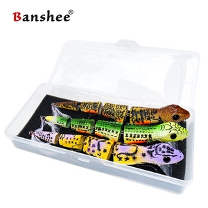Banshee L~S 3 pièces/boîte, leurres de pêche de qualité, couleurs UV, leurres de pêche à la bouche pour la basse, leurres de pêche biomimétiques multi-articulés, lézard réaliste, matériel de pêche - Product Image 2