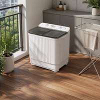 Semi-Automatic Top Loading Household Washing Machine Air Dry Hand Wash Lid Electric Laundry Washer for Daily Use