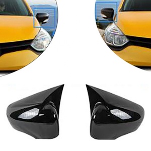 2023 nouveau couvercle de rétroviseur latéral de Style corne de diable pour <span class=keywords><strong>Renault</strong></span> <span class=keywords><strong>Clio</strong></span> fibre de carbone noir extérieur modifié accessoires pièces automobiles en plastique - Product Image 2