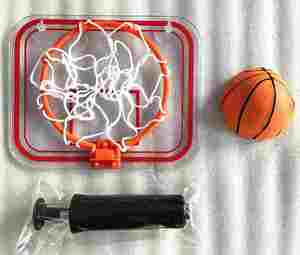 Ensemble de panneaux de basket-ball miniatures portables d'intérieur avec logo personnalisé imprimé, avec ballon en PVC et pompe pour enfants - Product Image 4