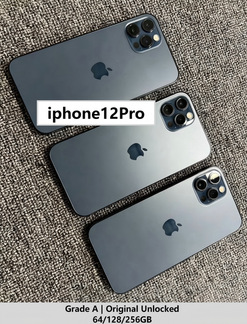 Bulk Supply Apple iPhone 12 Pro 5G Unlocked Original Used Phone 64/128/256GB Full Quality Test