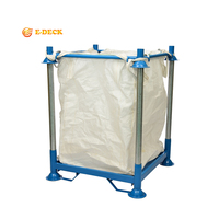 Palette de stockage portable en acier métallique empilable pour entrepôt avec grand sac