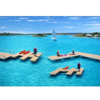 Plateforme de quai flottante modulaire, quai pour kayak, système de ponton pour lac, quai flottant pour marina, ponton en plastique