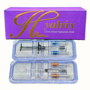 Offre Spéciale Hyalrix 2*1.1mL <span class=keywords><strong>Acide</strong></span> <span class=keywords><strong>Hyaluronique</strong></span> – Remplisseur Dermique pour le Contour du <span class=keywords><strong>Menton</strong></span>, la Définition de la Ligne Maxillaire et l'Amélioration du Pont Nasal - Product Image 2