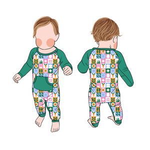 Tutina per Neonati con Zip a Maniche Lunghe, Pigiama Intero per Tutte le Stagioni, Abbigliamento per Gattonare - Product Image 1