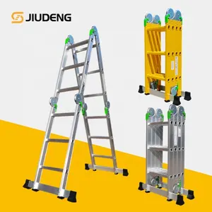 China Multi Functional Aluminum Folding Ladder For Home Use Supplier Sale Direct Escalera 4x2 4x3 4x4 4x5 4x6 Step