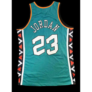 <span class=keywords><strong>Maillot</strong></span> de basketball rétro respirant en tissu mesh, brodé et imprimé par transfert thermique, personnalisable avec nom d'équipe et joueur, vente en gros - Product Image 1