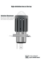 Productos de Primera Categoría, Faro LED para Motocicleta H4 H6 P45T, Diseño sin Ventilador, 3000LM, Canbus, 15W, 6000K