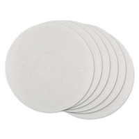 Napperon tissé en polypropylène rond bleu massif Offre Spéciale de 38cm Accessoires de table au design classique en plastique durable
