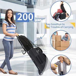 Carretilla Plegable de 4 Ruedas, Ligera, de Metal y Plástico, Carrito Utilitario Resistente, Carro <span class=keywords><strong>para</strong></span> Equipaje, <span class=keywords><strong>para</strong></span> <span class=keywords><strong>Mudanzas</strong></span>, Viajes, Compras - Product Image 5