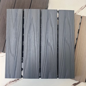 Baldosas de Madera Plástica WPC Modernas, Encajables, Tipo Click, Cuadradas, para Exteriores, Balcones, Jardines, Pisos Exteriores - Product Image 4
