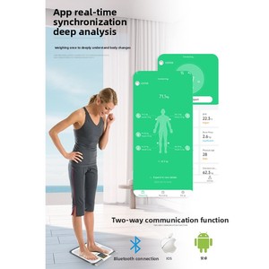Màu xanh-răng 8 điện cực thông minh Điện tử phòng tắm thành phần cơ thể quy mô cơ thể thông minh chất béo cơ thể trọng lượng Quy mô - Product Image 3