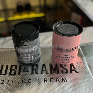 Envases <span class=keywords><strong>de</strong></span> Cartón Biodegradables para Helados y Gelato, con Impresión Personalizada, en Forma <span class=keywords><strong>de</strong></span> <span class=keywords><strong>Cilindro</strong></span>, con Tapa Metálica Hermética - Product Image 5
